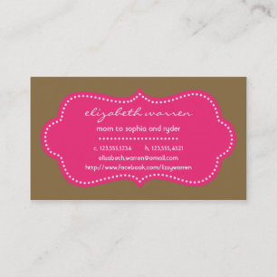 Presentación Tarjeta de visita elegante de la mamá de Moderna
