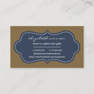 Presentación Tarjeta de visita elegante de la mamá de Moderna