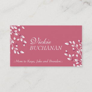 Presentación Tarjeta de visita floral elegante