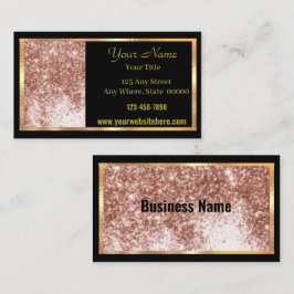 Presentación Tarjeta de visita Mauve Black Gold Sparkle