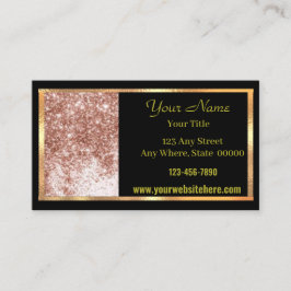 Presentación Tarjeta de visita Mauve Black Gold Sparkle