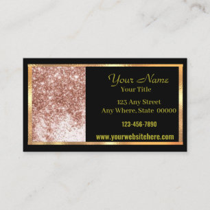Presentación Tarjeta de visita Mauve Black Gold Sparkle