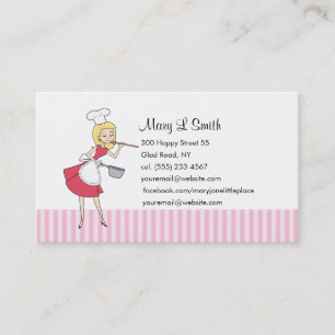Presentación Tarjeta de visita personal del cocinero retro del