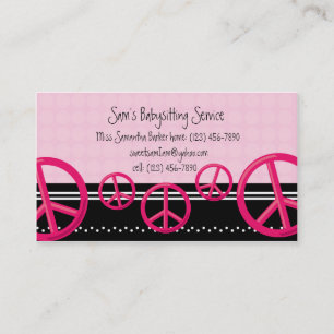 Presentación Tarjeta de visita rosada de la nin@era o de la