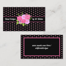 Tarjeta de visita Rosas y Dahlias