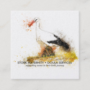 Presentación Tarjeta de visita Watercolor Stork