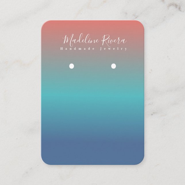 Presentación Tarjeta de visualización de canalización artesanal (Anverso)