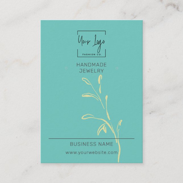 Presentación Tarjeta de visualización de joyas de moda QR de ho (Anverso)