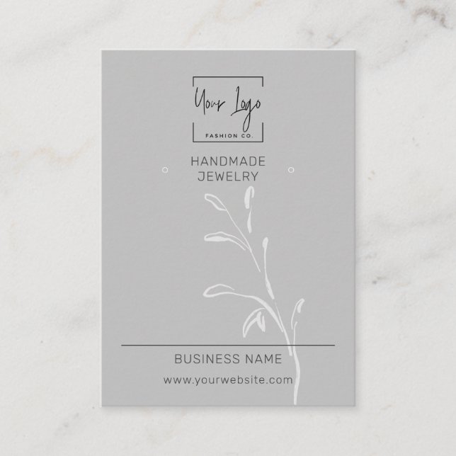 Presentación Tarjeta de visualización de joyas de moda QR socia (Anverso)