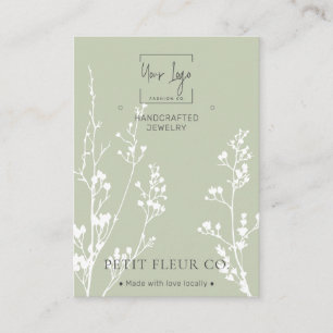 Presentación Tarjeta de visualización de joyas QR para flores s