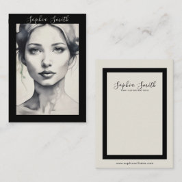 Presentación Tarjeta de visualización de retrato de Ilustracion