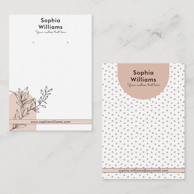 Presentación Tarjeta de visualización moderna Boho Pastel Earri (Anverso / Reverso)