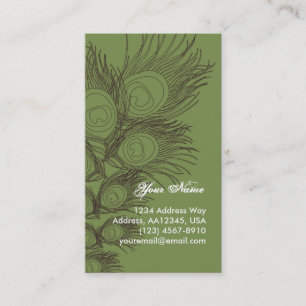 Presentación Tarjeta del perfil de la pluma - verde