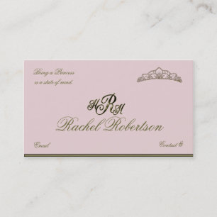 Presentación Tarjeta elegante de la princesa visita