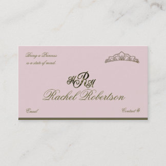 Presentación Tarjeta elegante de la princesa visita