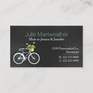 Presentación Tarjeta mami Personalizado de bicicleta verde Boni