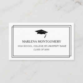 Presentación Tarjeta moderna de nombre con foto de graduación G