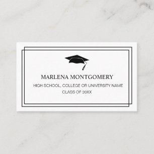Presentación Tarjeta moderna de nombre con foto de graduación G