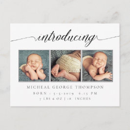 Presentando Anuncio de Nacimiento de Bebé 3 Fotos