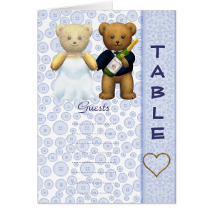 Presente el poema azul en blanco del boda del oso