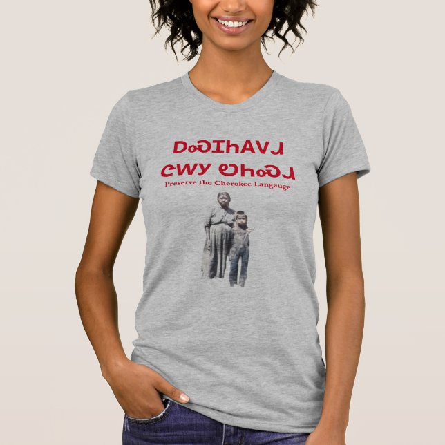Preservar la camiseta en idioma cheroqui (Anverso)