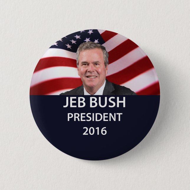 Presidente 2016 botón de Jeb Bush (Anverso)