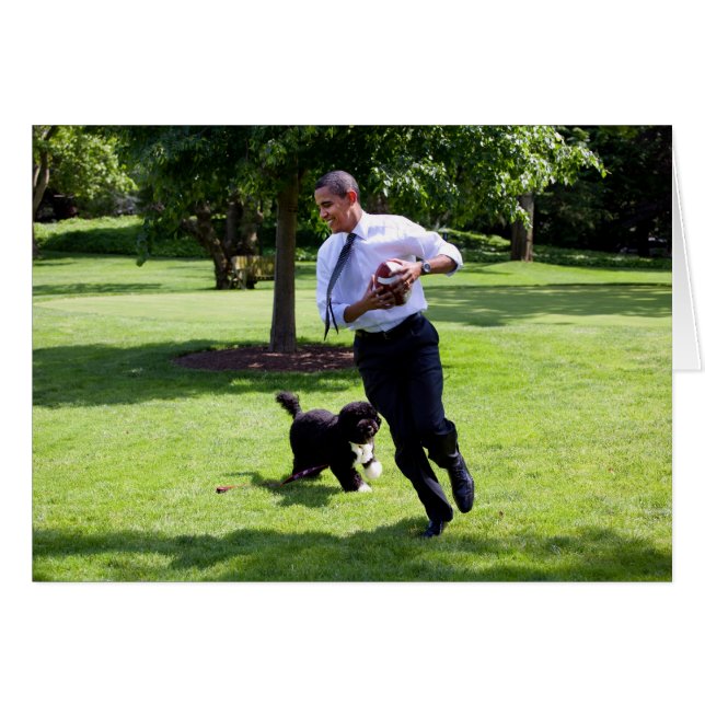 Presidente Barack Obama y Bo (Anverso (Horizontal))