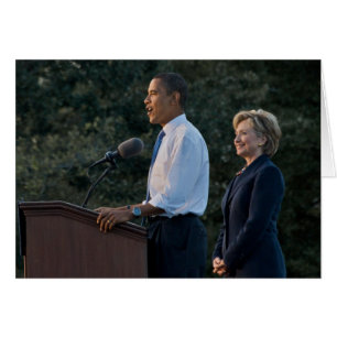 Presidente Barack Obama y Hillary Clinton