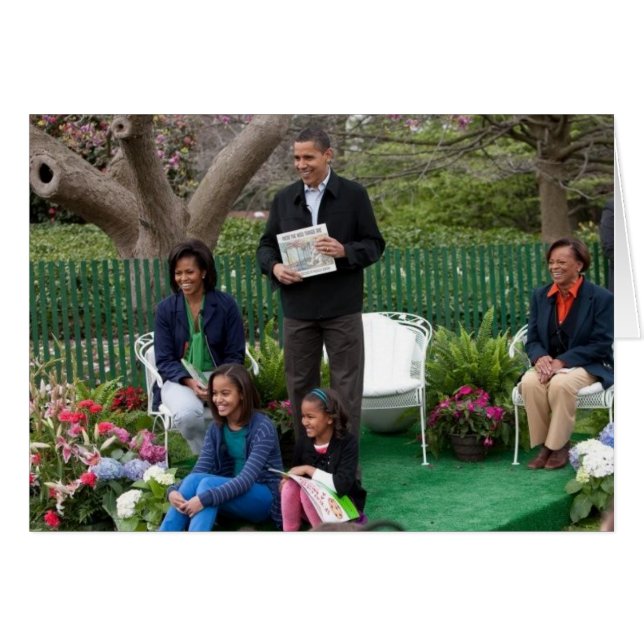 Presidente Barack Obama y su familia (Anverso (Horizontal))