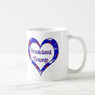 Presidente de amor patriótico Trump tazas