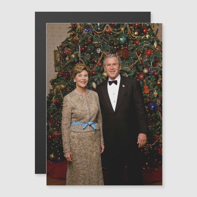 Presidente George Bush, Laura Navidades Casa Blanc (Anverso/Reverso)
