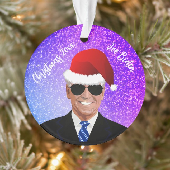 Presidente Joe Biden y el Ornamento de Santa Hat (Árbol)