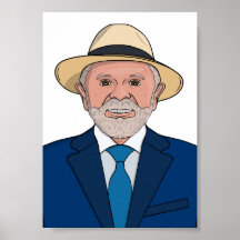 Presidente Lula da Silva Arte - Líder Brasileño Po