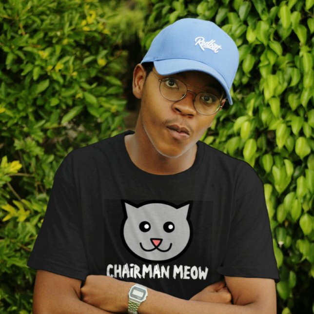 Presidente Meow, camiseta de gato negro para chico (Subido por el creador)