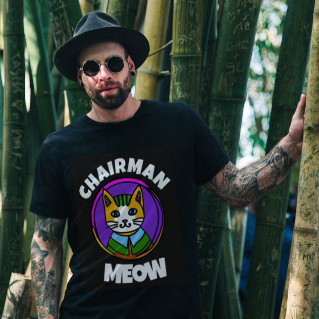 PRESIDENTE MEOW Camisetas para gato en negro para  (Subido por el creador)