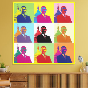 Presidente Obama Arte Pop Moderno Divertido