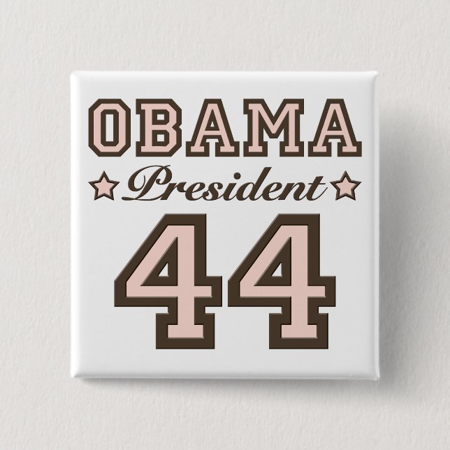 Presidente Obama botón 44 (Anverso)