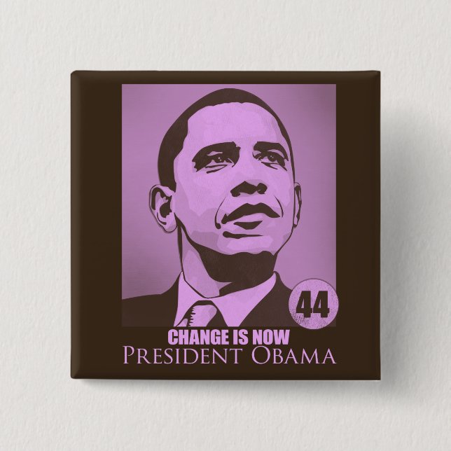 Presidente Obama, cambio ahora es botón rosado (Anverso)