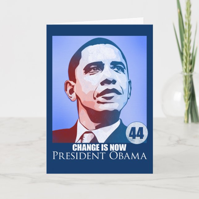 Presidente Obama, cambio ahora es tarjeta (Anverso)