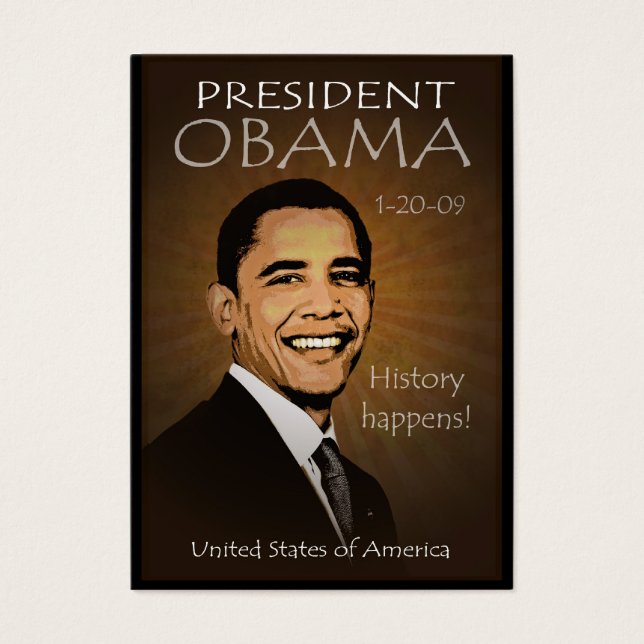 Presidente Obama - Grunge Pocket Calendar (Frente)
