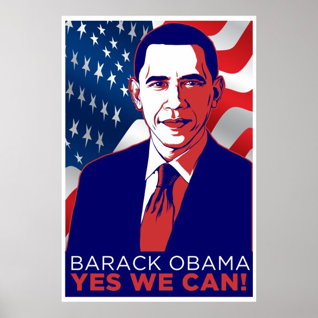 Presidente Obama "¡Sí, podemos!" Póster (Frente)