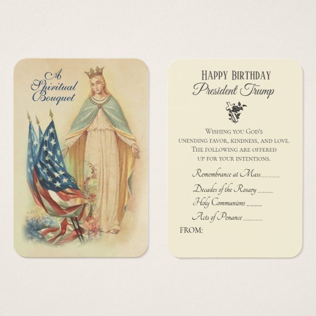 Presidente Trump Buquet Espiritual Cartas Sagradas (Anverso y reverso)