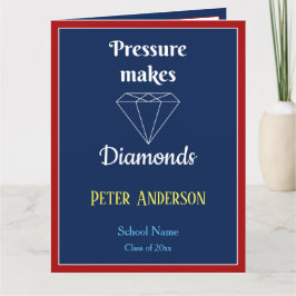 Presión hace tarjeta de graduación de diamantes