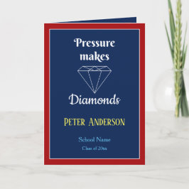 Presión hace tarjeta de graduación de diamantes