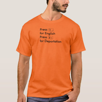Presione 1 para camiseta inglesa