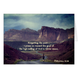 Presiono hacia el objetivo Philippians 3:14 Card