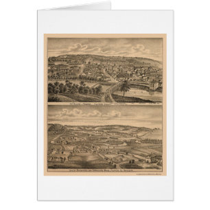 Preston, mapa panorámico del manganeso - 1874