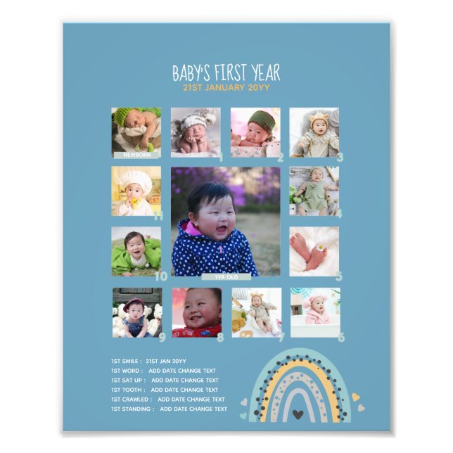 PRESUPUESTO Bebés Primer año foto de abuelo Keepsa (Frente)