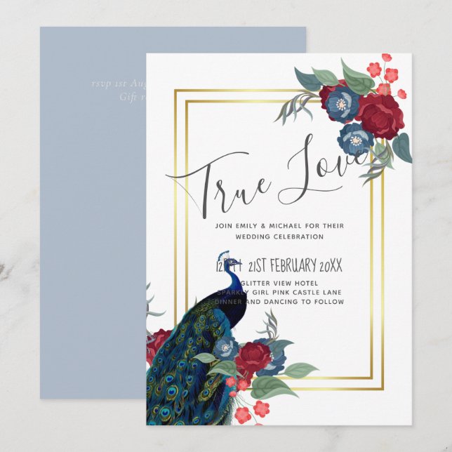 PRESUPUESTO  Boda de Otoño e Invierno con Azul Pav (Anverso / Reverso)