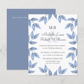 PRESUPUESTO Boho Rustic Dusty Blue hojas boda